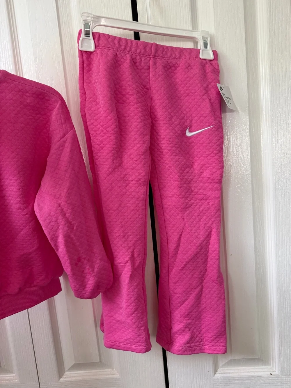 Nike Kids Hot Pink Quilted Sweatshirt & Pants Set